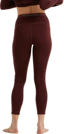 Icebreaker Merino Leggings - Women's|-|Legging Merino - Femme -Icebreaker ICE IB0A56B8 7E 7EBack1 20Espresso