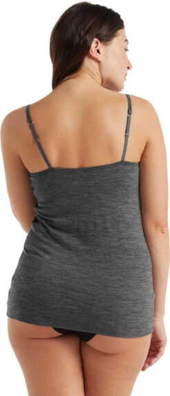Icebreaker Siren Bra Cami Singlet - Women's|-|Bra Cami Singlet Siren - Femme -Icebreaker ICE IB0A56BL 7E 7EBack 20Grey 20Gritstone 20Heather