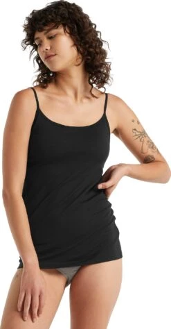 Icebreaker Siren Bra Cami Singlet - Women's|-|Bra Cami Singlet Siren - Femme -Icebreaker ICE IB0A56BL 7E 7EFront 20Black