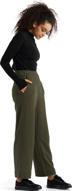 Icebreaker Dalston Wide Pants - Women's|-|Pantalon Large Dalston - Femme 25 Icebreaker Dalston Wide Pants - Women's|-|Pantalon Large Dalston - Femme -Icebreaker ICE IB0A56BM 7E 7ESide 20Loden