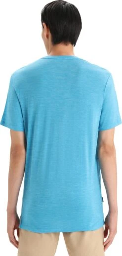 Icebreaker Sphere II Short Sleeves T-shirt - Men's|-|T-shirt à Manches Courtes Sphere II - Homme 33 Icebreaker Sphere II Short Sleeves T-shirt - Men's|-|T-shirt à Manches Courtes Sphere II - Homme -Icebreaker ICE IB0A56C6 7E 7EBack 20Geo 20Blue 20Heather