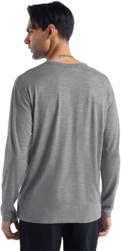 Icebreaker Granary Long Sleeve Pocket Tee - Men's|-|T-shirt à Poche Et Manches Longues Granary - Homme -Icebreaker ICE IB0A56CH 7E 7EBack 20Metro 20Heather