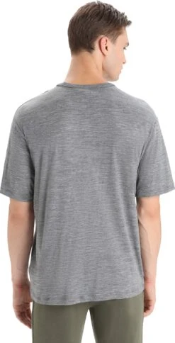 Icebreaker Granary Short Sleeve Pocket Tee - Men's|-|T-shirt à Poche à Manches Courtes De Granary - Homme -Icebreaker ICE IB0A56CK 7E 7EBack 20Gristone 20Heather