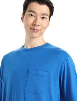 Icebreaker Granary Short Sleeve Pocket Tee - Men's|-|T-shirt à Poche à Manches Courtes De Granary - Homme -Icebreaker ICE IB0A56CK 7E 7EDetail1 20Lazurite