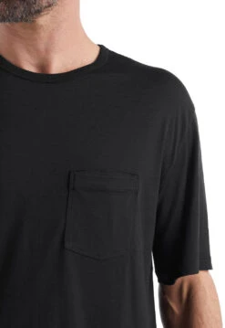 Icebreaker Granary Short Sleeve Pocket Tee - Men's|-|T-shirt à Poche à Manches Courtes De Granary - Homme -Icebreaker ICE IB0A56CK 7E 7EDetail 20Black