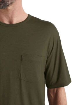 Icebreaker Granary Short Sleeve Pocket Tee - Men's|-|T-shirt à Poche à Manches Courtes De Granary - Homme -Icebreaker ICE IB0A56CK 7E 7EDetail 20Loden