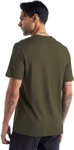 Icebreaker Tech Lite II Short Sleeve Tee - Men's|-|T-shirt à Manches Courtes Tech Lite II - Homme 26 Icebreaker Tech Lite II Short Sleeve Tee - Men's|-|T-shirt à Manches Courtes Tech Lite II - Homme -Icebreaker ICE IB0A56CN 7E 7EBack 20Loden
