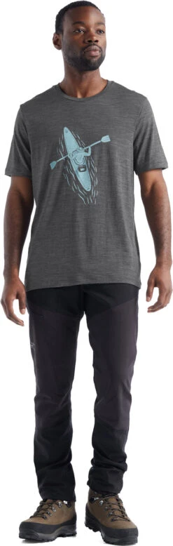 Icebreaker Tech Lite II Short Sleeve Tee - Men's|-|T-shirt à Manches Courtes Tech Lite II - Homme -Icebreaker ICE IB0A56CY 7E 7EFront1 20Gritstone 20Heather