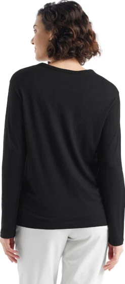 Icebreaker Granary Merino Long Sleeve T-Shirt - Women's|-|T-shirt à Manches Longues En Laine Mérinos Granary - Femme -Icebreaker ICE IB0A56D4 7E 7EBack 20Black 97ea22af c21c 426c b253 795d768802b7
