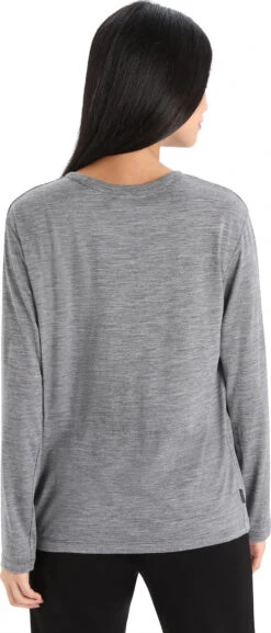 Icebreaker Granary Merino Long Sleeve T-Shirt - Women's|-|T-shirt à Manches Longues En Laine Mérinos Granary - Femme -Icebreaker ICE IB0A56D4 7E 7EBack 20Gritstone 20Heather ed3a7c21 9c47 4be9 9982 df2b9b95a47a