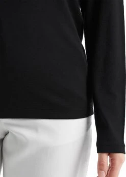 Icebreaker Granary Merino Long Sleeve T-Shirt - Women's|-|T-shirt à Manches Longues En Laine Mérinos Granary - Femme -Icebreaker ICE IB0A56D4 7E 7EDetail1 20Black 834aacd8 40fd 4ad4 8522 8107119f07cb