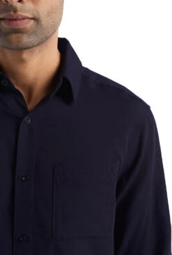 Icebreaker Steveston Long Sleeve Shirt - Men's|-|Chemise à Manches Longues Steveston - Homme -Icebreaker ICE IB0A56EF 7E 7EDetail 20Midnight 20Navy