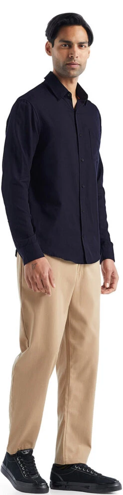 Icebreaker Steveston Long Sleeve Shirt - Men's|-|Chemise à Manches Longues Steveston - Homme -Icebreaker ICE IB0A56EF 7E 7ESide 20Midnight 20Navy