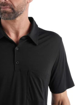 Icebreaker Drayden Short Sleeve Polo Tee - Men's|-|T-shirt Polo à Manches Courtes De Drayden - Homme 27 Icebreaker Drayden Short Sleeve Polo Tee - Men's|-|T-shirt Polo à Manches Courtes De Drayden - Homme -Icebreaker ICE IB0A56EI 7E 7EDetail1 20Black