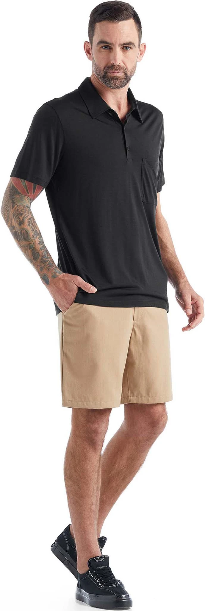 Icebreaker Drayden Short Sleeve Polo Tee - Men's|-|T-shirt Polo à Manches Courtes De Drayden - Homme 10 Icebreaker Drayden Short Sleeve Polo Tee - Men's|-|T-shirt Polo à Manches Courtes De Drayden - Homme - Image 8