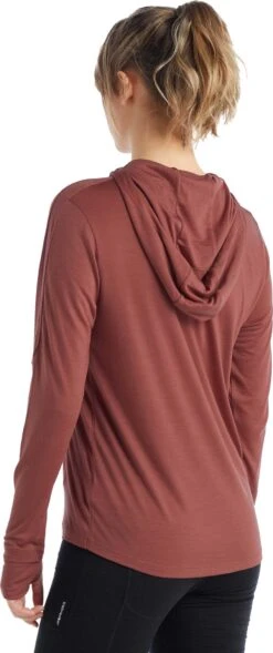 Icebreaker Cool-Lite LS Hoodie - Women's|-|Chandail à Capuchon à Manches Longues Cool-Lite - Femme -Icebreaker ICE IB0A56EX 7E 7EBack 20Grape