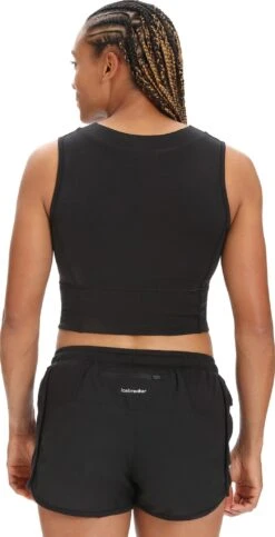 Icebreaker ZoneKnit™ Cropped Bra Tank - Women's|-|Camisole à Soutien-gorge Court De ZoneKnit™ - Femme -Icebreaker ICE IB0A56FC 7E 7EBack 20Black 9fdd09b3 8018 4b1a 98cc f66fece1c207