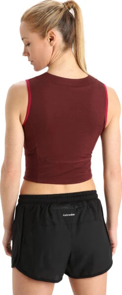 Icebreaker ZoneKnit™ Cropped Bra Tank - Women's|-|Camisole à Soutien-gorge Court De ZoneKnit™ - Femme -Icebreaker ICE IB0A56FC 7E 7EBack 20Cherry 20 20Espresso a76e8335 2bad 4dbe 97db e5e25b4d6f42