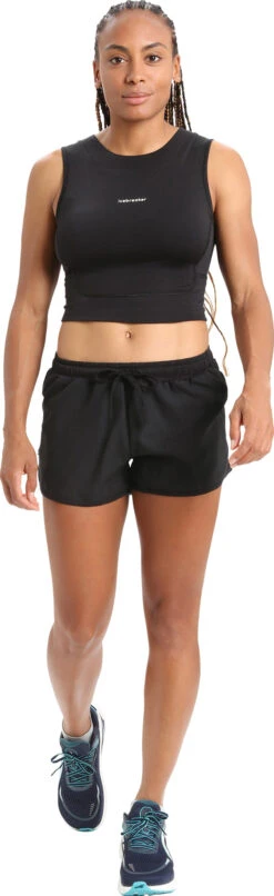 Icebreaker ZoneKnit™ Cropped Bra Tank - Women's|-|Camisole à Soutien-gorge Court De ZoneKnit™ - Femme -Icebreaker ICE IB0A56FC 7E 7EStandard 20Outfit 20Black b95f58ca 7b70 45ea 9e54 36223a18e303