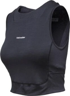 Icebreaker ZoneKnit™ Cropped Bra Tank - Women's|-|Camisole à Soutien-gorge Court De ZoneKnit™ - Femme -Icebreaker ICE IB0A56FC 7E 7EStudio 20Side 20Black