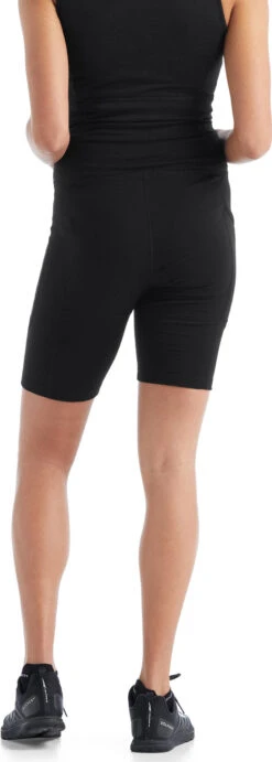 Icebreaker Fastray High Rise Shorts - Women's|-|Short Taille Haute Fastray - Femme -Icebreaker ICE IB0A56FF 7E 7EBack 20Black