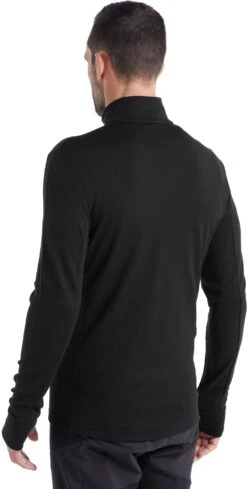 Icebreaker Quantum III Full Zip Merino Sweatshirt - Men's|-|Chandail De Mérinos à Glissière Quantum III - Homme -Icebreaker ICE IB0A56FP 7E 7EBack 20Black