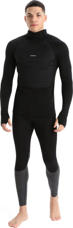 Icebreaker ZoneKnit Insulated Long Sleeve Hoodie - Men's|-|Chandail à Capuchon Isolé à Manches Longues ZoneKnit - Homme -Icebreaker ICE IB0A56GR 7E 7EStandard 20Outfit 20Black