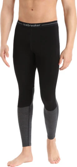 Icebreaker 200 ZoneKnit Leggings - Men's |-|Legging 200 ZoneKnit - Homme -Icebreaker ICE IB0A56HB 7E 7EFront 20Black 20 20Jet 20Heather 20 20Cb