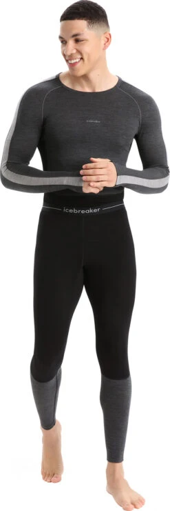 Icebreaker 200 ZoneKnit Leggings - Men's |-|Legging 200 ZoneKnit - Homme -Icebreaker ICE IB0A56HB 7E 7EStandard 20Outfit 20Black 20 20Jet 20Heather 20 20Cb