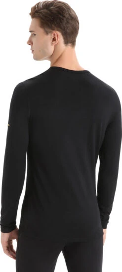 Icebreaker 200 Oasis Long Sleeve Crewe Baselayer Top - Men's|-|Couche De Base à Manches Longues Et Col Rond 200 Oasis - Homme -Icebreaker ICE IB0A56HU 7E 7EBack 20Black