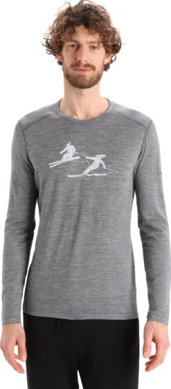 Icebreaker 200 Oasis Long Sleeve Crewe Baselayer Top - Men's|-|Couche De Base à Manches Longues Et Col Rond 200 Oasis - Homme -Icebreaker ICE IB0A56HU 7E 7EDetail1 20Gritstone 20Heather