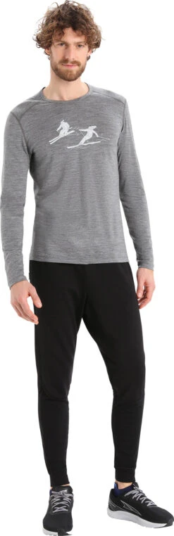 Icebreaker 200 Oasis Long Sleeve Crewe Baselayer Top - Men's|-|Couche De Base à Manches Longues Et Col Rond 200 Oasis - Homme -Icebreaker ICE IB0A56HU 7E 7EDetail 20Gritstone 20Heather