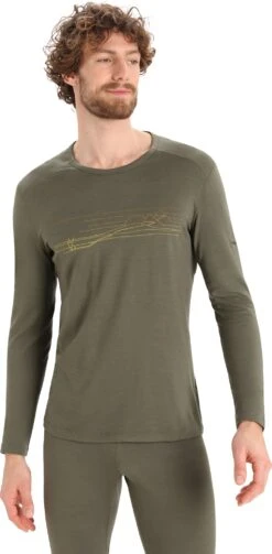 Icebreaker 200 Oasis Long Sleeve Crewe Baselayer Top - Men's|-|Couche De Base à Manches Longues Et Col Rond 200 Oasis - Homme -Icebreaker ICE IB0A56HU 7E 7EFront 20Loden