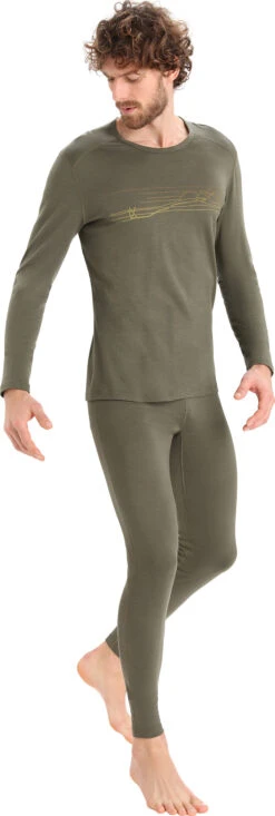 Icebreaker 200 Oasis Long Sleeve Crewe Baselayer Top - Men's|-|Couche De Base à Manches Longues Et Col Rond 200 Oasis - Homme -Icebreaker ICE IB0A56HU 7E 7EStandard 20Outfit 20Loden