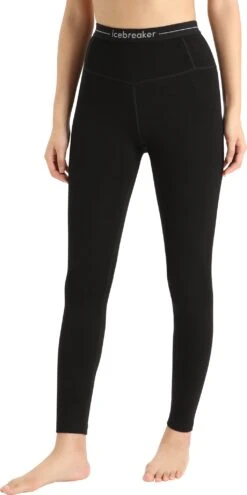 Icebreaker 260 Tech High Rise Leggings - Women's|-|Legging à Taille Haute 260 Tech - Femme 11 Icebreaker 260 Tech High Rise Leggings - Women's|-|Legging à Taille Haute 260 Tech - Femme -Icebreaker ICE IB0A56I4 7E 7EFront 20Black