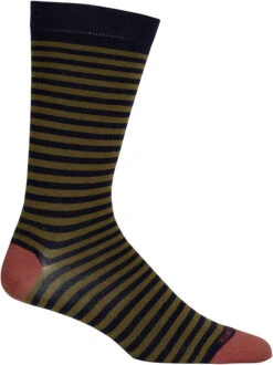 Icebreaker Lifestyle Fine Gauge Crew Stripe Socks - Men's|-|Chaussettes Lifestyle Fine Gauge Crew Stripe - Homme -Icebreaker ICE IB0A56KF 7EMidnight 20Navy 20 20Loden 20 20Grape