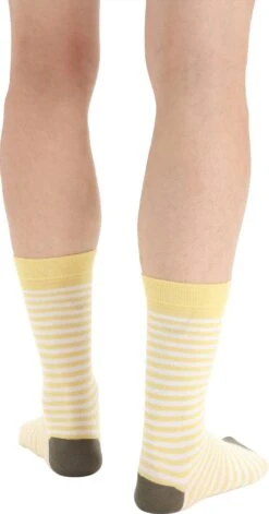Icebreaker Lifestyle Fine Gauge Crew Stripe Socks - Men's|-|Chaussettes Lifestyle Fine Gauge Crew Stripe - Homme -Icebreaker ICE IB0A56KF 7E 7EBack 20Summer 20 20Loden 20 20Snow