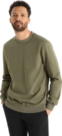 Icebreaker Central II Long Sleeve Sweatshirt - Men's|-|Chandail En Molleton Central II - Homme -Icebreaker ICE IB0A56KZ 7E 7EFront 20Loden b2092d95 9903 4ce6 8ae5 211df4bec7ff
