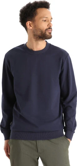 Icebreaker Central II Long Sleeve Sweatshirt - Men's|-|Chandail En Molleton Central II - Homme -Icebreaker ICE IB0A56KZ 7E 7EFront 20Midnight 20Navy afeb5ffd 0d4d 43f4 b81e 66e2590cdf0d