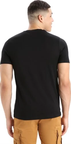 Icebreaker Tech Lite II Pump Track Merino Short Sleeve T-Shirt - Men's|-|T-shirt à Manches Courtes En Laine Mérinos Pump Track Tech Lite II - Homme -Icebreaker ICE IB0A56PTR 7E 7EBack 20Black