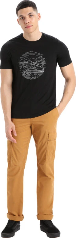 Icebreaker Tech Lite II Pump Track Merino Short Sleeve T-Shirt - Men's|-|T-shirt à Manches Courtes En Laine Mérinos Pump Track Tech Lite II - Homme -Icebreaker ICE IB0A56PTR 7E 7EStandard 20Outfit 20Black