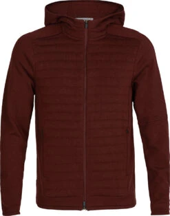 Icebreaker ZoneKnit LS Zip Hoodie - Men's|-|Chandail à Capuchon Glissière à Manches Longues ZoneKnit - Homme -Icebreaker ICE IB0A59HH 7EEspresso