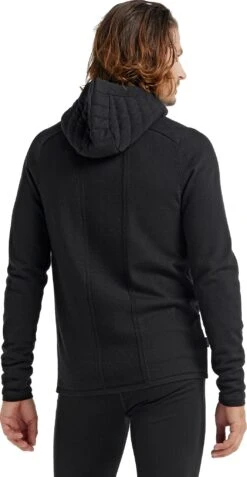 Icebreaker ZoneKnit LS Zip Hoodie - Men's|-|Chandail à Capuchon Glissière à Manches Longues ZoneKnit - Homme -Icebreaker ICE IB0A59HH 7E 7EBack 20Black