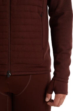 Icebreaker ZoneKnit LS Zip Hoodie - Men's|-|Chandail à Capuchon Glissière à Manches Longues ZoneKnit - Homme -Icebreaker ICE IB0A59HH 7E 7EDetail3 20Espresso
