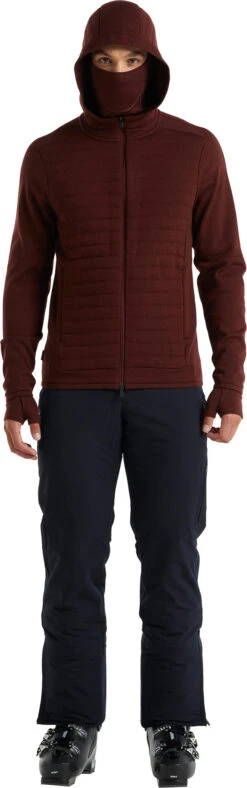 Icebreaker ZoneKnit LS Zip Hoodie - Men's|-|Chandail à Capuchon Glissière à Manches Longues ZoneKnit - Homme -Icebreaker ICE IB0A59HH 7E 7EDetail 20Espresso