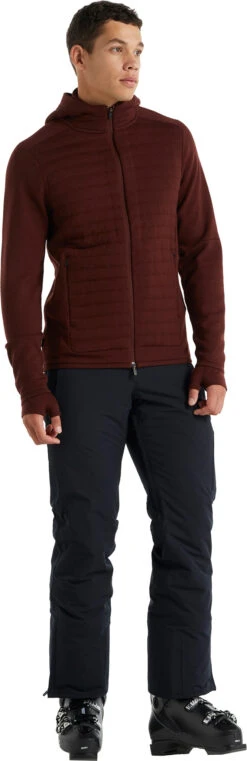 Icebreaker ZoneKnit LS Zip Hoodie - Men's|-|Chandail à Capuchon Glissière à Manches Longues ZoneKnit - Homme -Icebreaker ICE IB0A59HH 7E 7EFront1 20Espresso