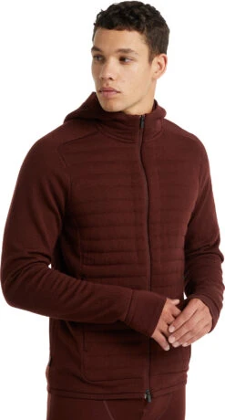 Icebreaker ZoneKnit LS Zip Hoodie - Men's|-|Chandail à Capuchon Glissière à Manches Longues ZoneKnit - Homme -Icebreaker ICE IB0A59HH 7E 7ESide1 20Espresso f97beef0 7f24 46f8 8b23 e8df1d7469f0