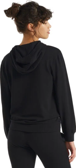Icebreaker Crush LS Hoodie - Women's|-|Chandail à Capuchon à Manches Longues Crush - Femme -Icebreaker ICE IB0A59HJ 7E 7EBack 20Black