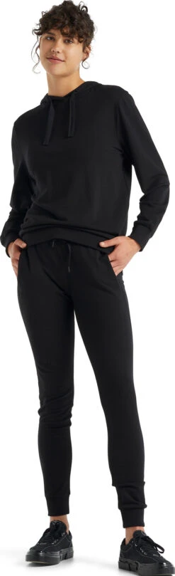 Icebreaker Crush LS Hoodie - Women's|-|Chandail à Capuchon à Manches Longues Crush - Femme -Icebreaker ICE IB0A59HJ 7E 7EStandard 20Outfit 20Black