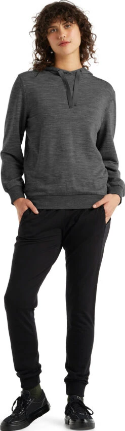 Icebreaker Crush LS Hoodie - Women's|-|Chandail à Capuchon à Manches Longues Crush - Femme -Icebreaker ICE IB0A59HJ 7E 7EStandard 20Outfit 20Gritstone 20Heather